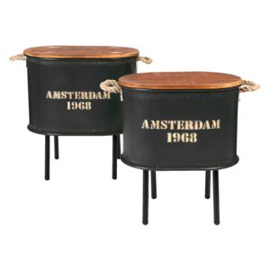 Set odkládacích stolků Amsterdam zelený