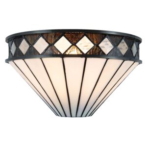 Nástenná Tiffany lampa Black & White - 31 * 16 * 17 cm