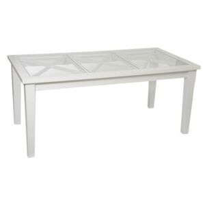 Jedálenský stôl so sklenenou doskou - 180 * 90 * 7 cm