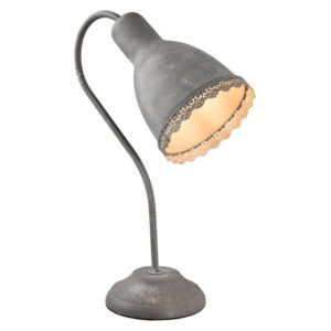 Tmavo šedá stolná lampa Aged - 14*23*38 cm