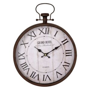 Kovové nástenné hodiny Grand hotel - 30 * 6 * 40 cm