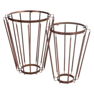 Set odkladacích stolíkov Copper Antique - Ø 53 * 65 cm