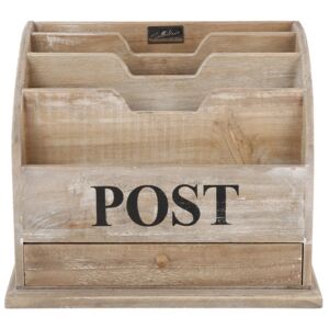 Prírodné box na poštu s nápisom Post - 36 * 23 * 29 cm