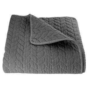 Tmavo šedý prehoz na dvojlôžkové postele Quilt 186 - 180 * 260 cm