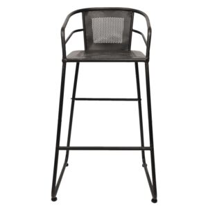 Kovová čierna barová stolička - 54 * 50 * 98 cm