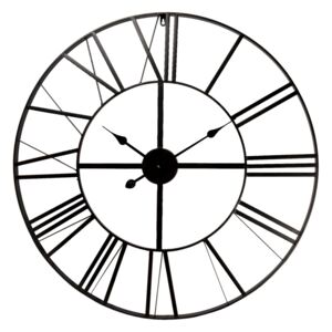 Kovové hodiny s rímskymi číslicami - Ø 80*4 cm