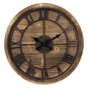 Dřevené nástenné hodiny - Ø 60*5 cm