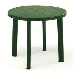 Stôl plastový TONDO- 90 cm zelený