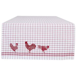 Behúň na stôl Country Side Chicken red - 50 * 140 cm