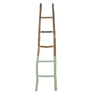 Drevený zelenoprierodny vešiak na uteráky rebrík - 42*4*180 cm