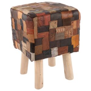 Kožená štvorcová stolička Modern - 35 * 35 * 40 cm