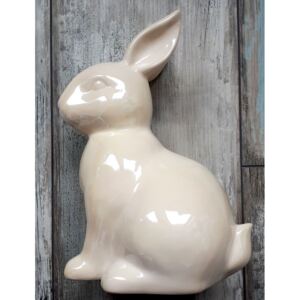 Perleťový krémový veľkonočné zajačik - 16*22 cm