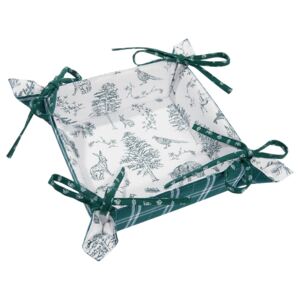 Obojstranný textilný košíček na pečivo Wild Forest - 35 * 35 * 8 cm