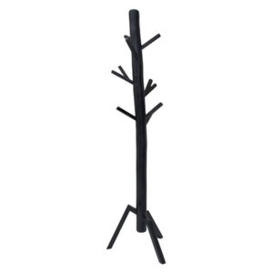 Čierný drevený vešiak Tree - 60 * 60 * 180 cm