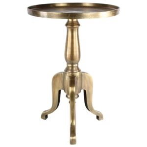 Kovový odkladací stolík Tavola Bronze - Ø47 * 64 cm