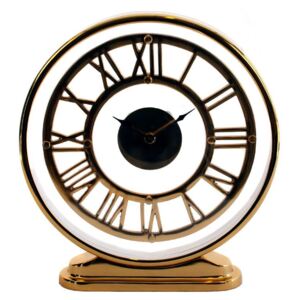 Stolové kovové zlaté hodiny - 30 * 6 * 32cm