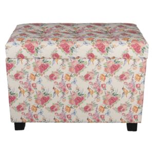 Kvetovaná stolička, taburet Rose -60*36*43 cm