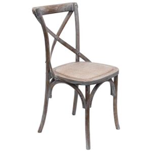 Drevená jedálenská retro stolička Ralph s patinou - 49 * 56 * 88cm