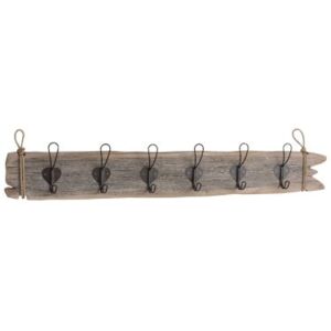 Nástenný drevený vešiak s háčikmi - 98 * 7 * 15cm