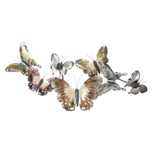 Nástenná kovová dekorácia Butterflies - 105*6*52 cm