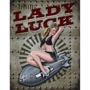 Plechová ceduľa: Lady Luck - 40x30 cm