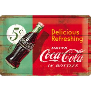 Nostalgic Art Plechová ceduľa: Coca-Cola (Dvojfarebná) - 20x30 cm