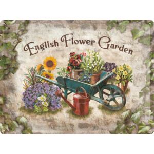 Nostalgic Art Plechová ceduľa: English Flower Garden - 30x40 cm