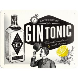 Nostalgic Art Plechová ceduľa: Gin Tonic - 15x20 cm