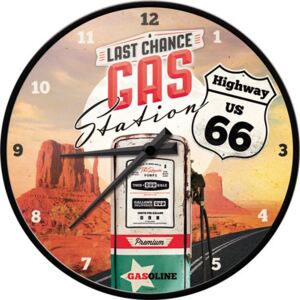 Nostalgic Art Nástenné hodiny - Route 66 (Gas Station)