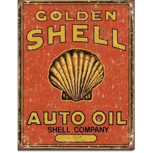 Plechová ceduľa: Golden Shell (Auto Oil) - 40x30 cm