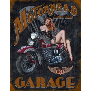 Plechová ceduľa: Motorhead Garage - 40x30 cm