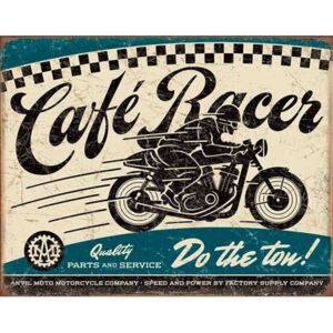 Plechová ceduľa: Cafe Racer - 30x40 cm