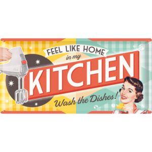 Nostalgic Art Plechová ceduľa: Kitchen - 25x50 cm
