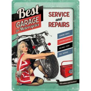 Nostalgic Art Plechová ceduľa: Best Garage Green - 30x40 cm