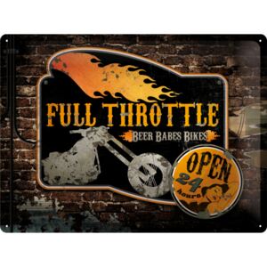 Nostalgic Art Plechová ceduľa: Full Throttle - 30x40 cm