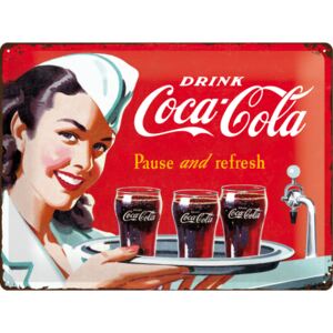 Nostalgic Art Plechová ceduľa: Coca-Cola (Servírka) - 30x40 cm