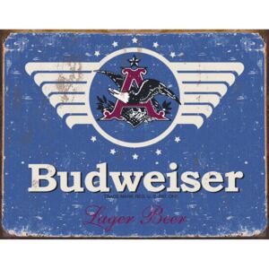 Plechová ceduľa: Budweiser (logo) - 30x40 cm
