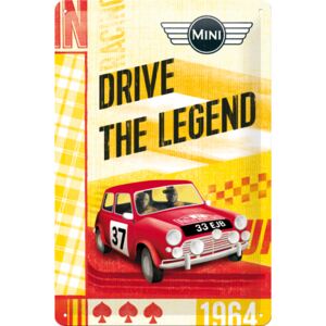Nostalgic Art Plechová ceduľa: Mini Cooper (Drive the Legend) - 20x30 cm