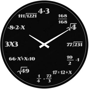Postershop Nástenné sklenené hodiny: Matematika (3) - 38 cm