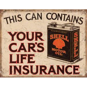 Plechová ceduľa - This Can Contains Your Car's Life Insurance