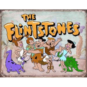 Plechová ceduľa: The Flintstones - 30x40 cm