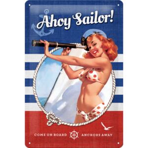 Nostalgic Art Plechová ceduľa: Ahoy Sailor! - 20x30 cm