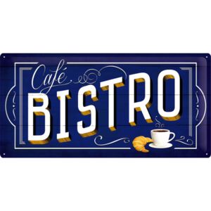 Nostalgic Art Plechová ceduľa: Cafe Bistro - 25x50 cm