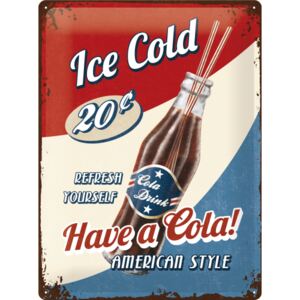 Nostalgic Art Plechová ceduľa: Ice Cold - 30x40 cm