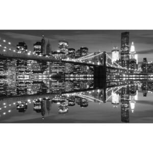 Donga Fototapeta: Čiernobiely Brooklyn Bridge (3) - 184x254 cm