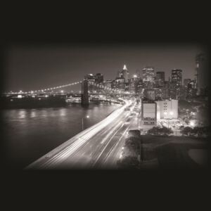 Donga Fototapeta: Čiernobiely Brooklyn Bridge (1) - 254x368 cm