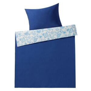 MERADISO® Saténová posteľná bielizeň, 140 x 70 cm (kruhy / modrá / biela), kruhy / modrá / biela (100313144)