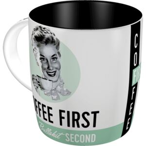 Nostalgic Art Hrnček - Coffee First, Bullshit Second