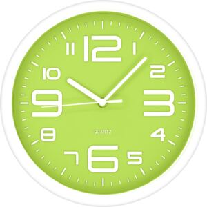 Postershop Nástenné hodiny: Zeleno-biele (2) - 40 cm