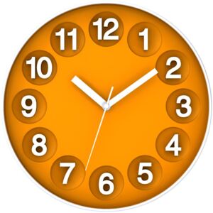 Postershop Nástenné hodiny: Číselné kruhy (oranžová) - 30 cm